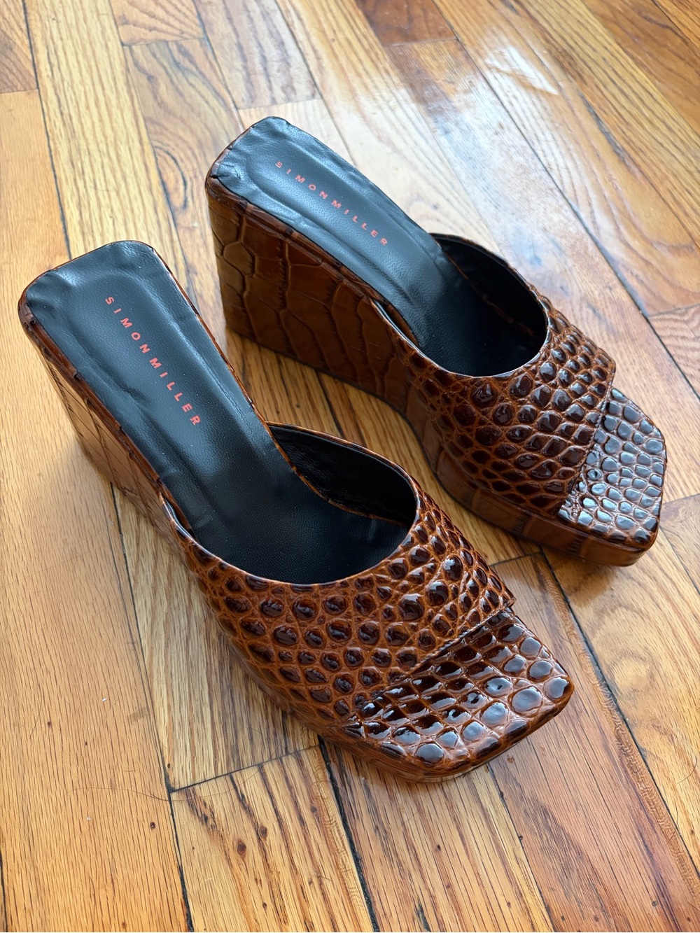 Simon Miller Level Wedge Slides Croc 36